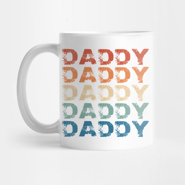 Retro Vintage Repeat Typography Daddy by Inspire Enclave